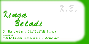kinga beladi business card
